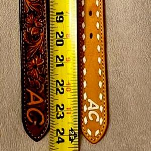 Leather kids belts